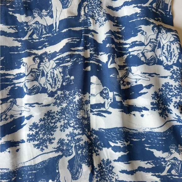Reformation Naked Lunch Print Blue and White Maxi Dress - Picture 7 of 15